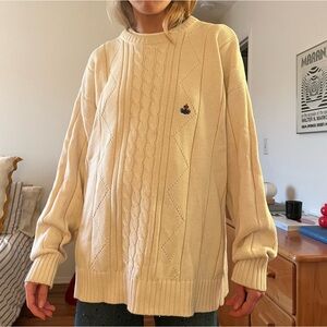Gant Cable Knit Cream Sweater